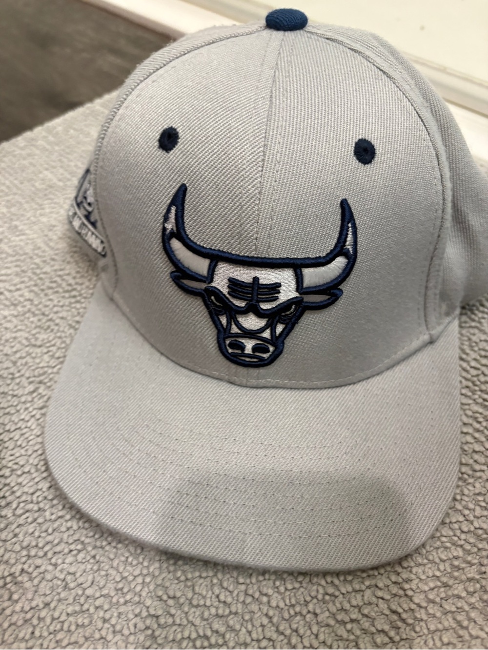 Mitchell & Ness Nostalgia Chicago Bulls Snapback Gray Navy Hat 30th Anniversary